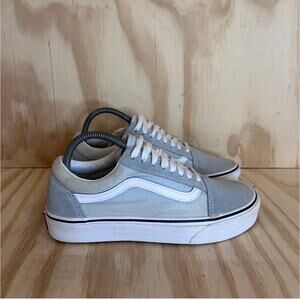 Vans Off The Wall - Old Skool - Sneakers - Gray/Blue - Women's - 8.5